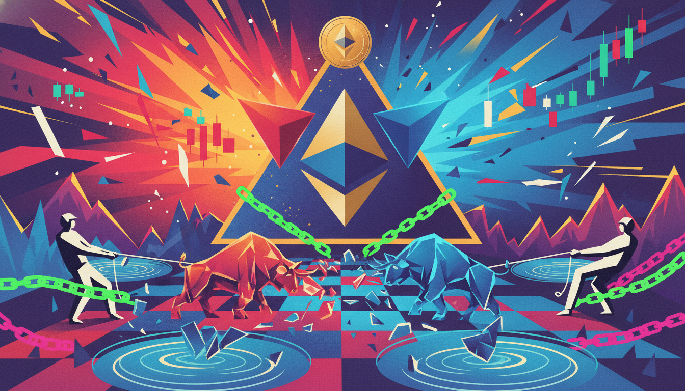 The critical triangular structure of Ethereum, with derivatives speculation raising volatility expectations.