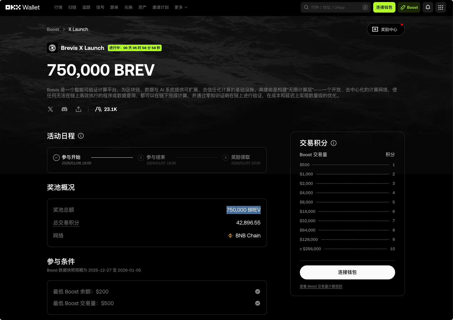 送币！必赚！2026年OKX Boost 第一个项目Brevis来了_aicoin_图1