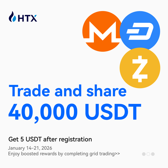 Set Sail 2026: Huobi HTX Spot Dual Carnival, New Users Directly Receive 50 USDT, 40,000 USDT Prize Pool for Privacy Coin Track!