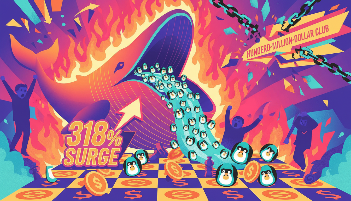 Solana Whales Sweep Up PENGUIN: The Truth Behind the 318% Surge