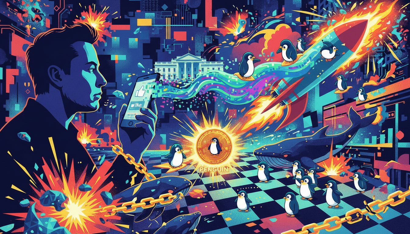 马斯克点赞引爆PENGUIN疯涨神话