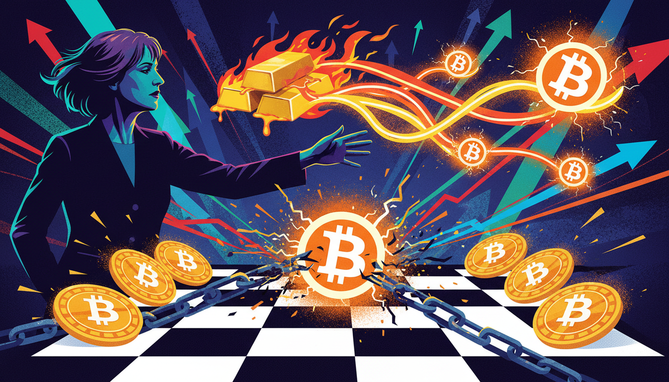 从黄金转向比特币？Cathie Wood的豪赌