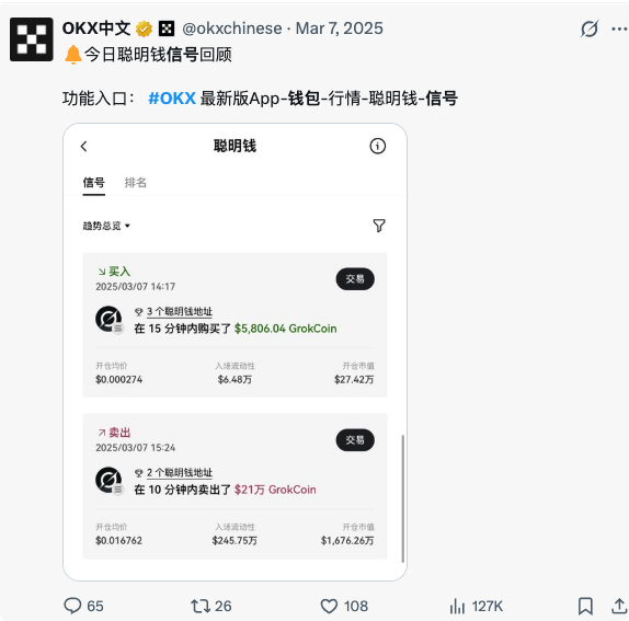 看透巨鲸的底牌：深度拆解 OKX 信号模块“聪明钱”与“巨鲸动向”_aicoin_图2