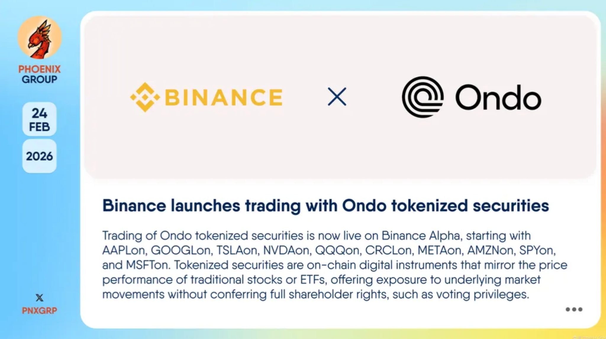 Replicate Old Duan's money-making secret! Binance launches tokenized US stock ETFs, small funds can invest globally_aicoin_image2