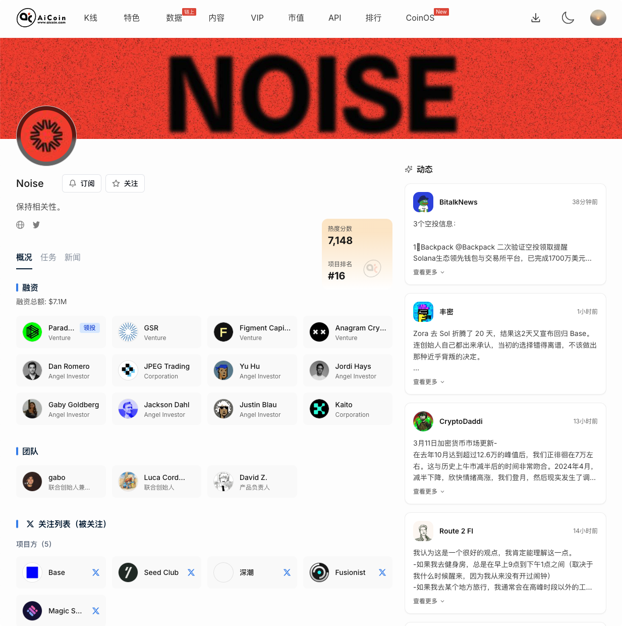 🚨 5分钟捕获 Noise 预测市场空投，AiCoin 空投雷达带你锁定赛道 Alpha
