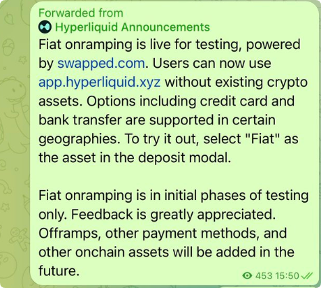 Hyperliquid重磅：法币入金通道开启，圈外人一键入场不再是梦_aicoin_图1