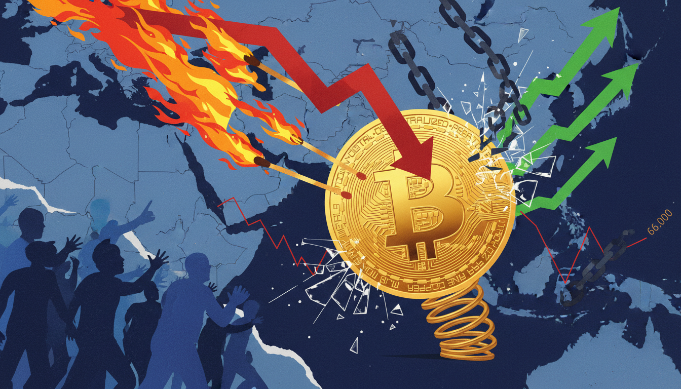 地缘火药桶点燃，比特币为何先跌后悄然蓄力？