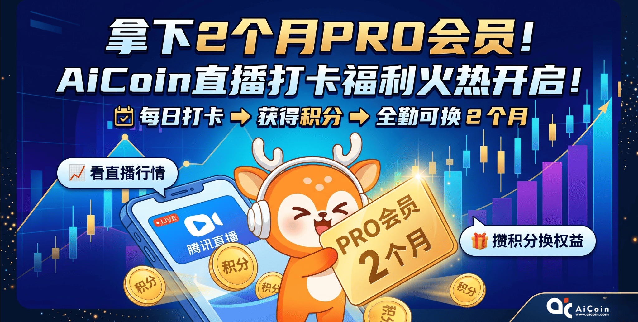 Get 2 months of PRO membership! AiCoin live attendance benefits are heating up_aicoin_image1