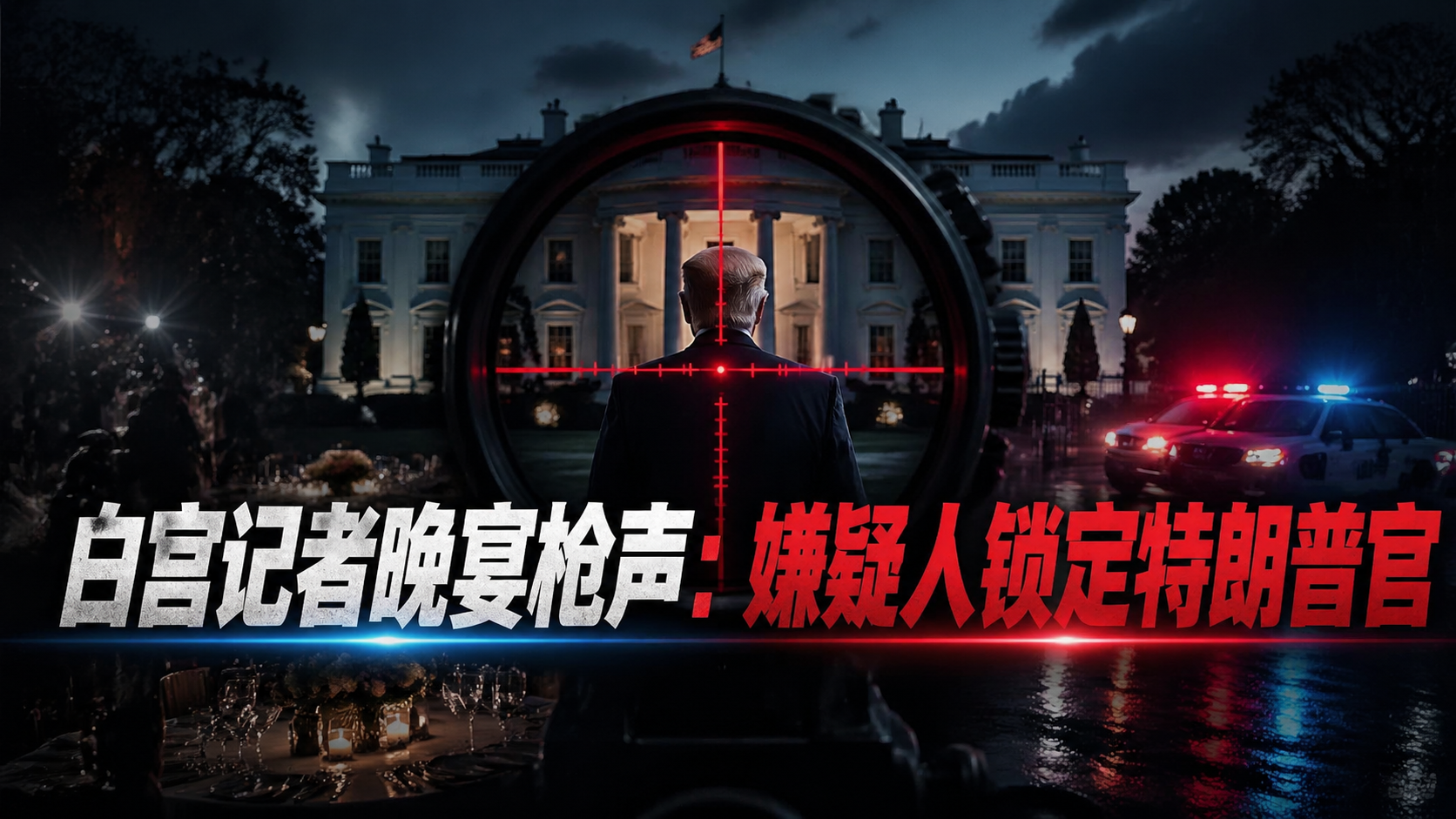 白宫记者晚宴枪声：嫌疑人锁定特朗普官员