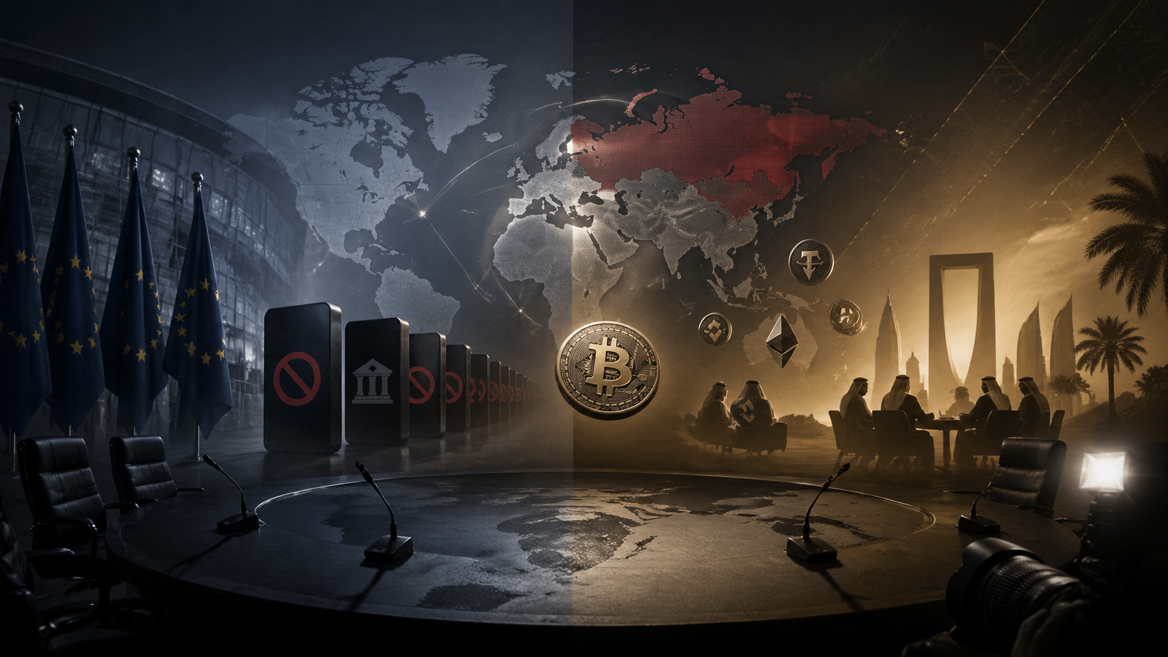 加密被卷入制裁战：欧盟封禁与中东迷局