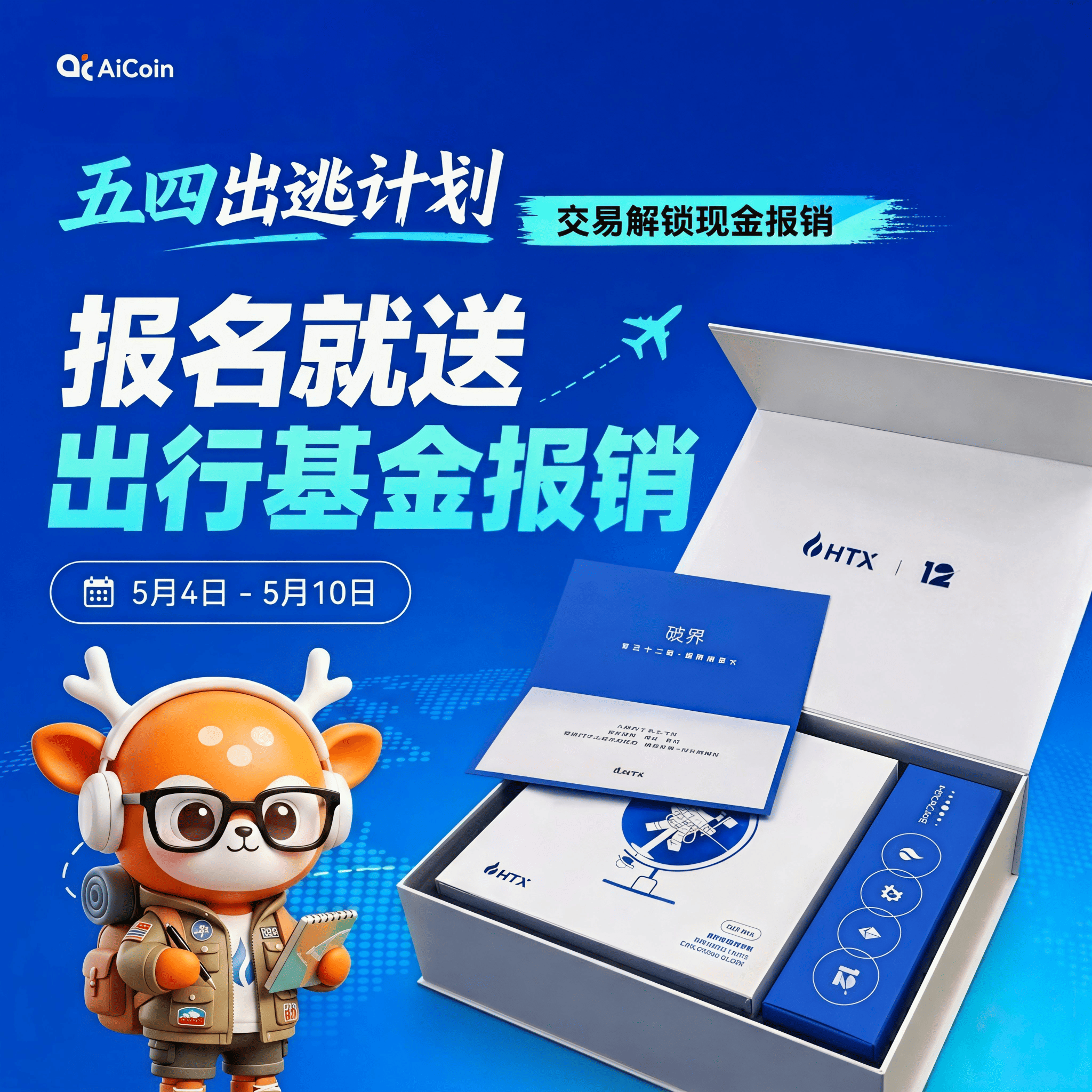 五四出逃计划🗺️ ：HTX 注册 AiCoin 浪游报销！不卷了，带上 AiCoin 去看海_aicoin_图1