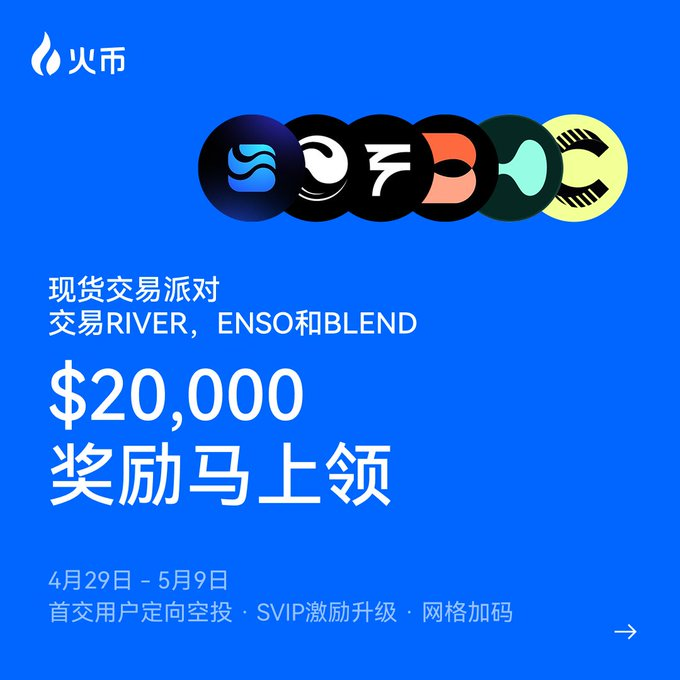 挑战2W刀！RIVER, ENSO, BLEND 现货派对狂欢🌊，SVIP 独享专属激励！_aicoin_图1