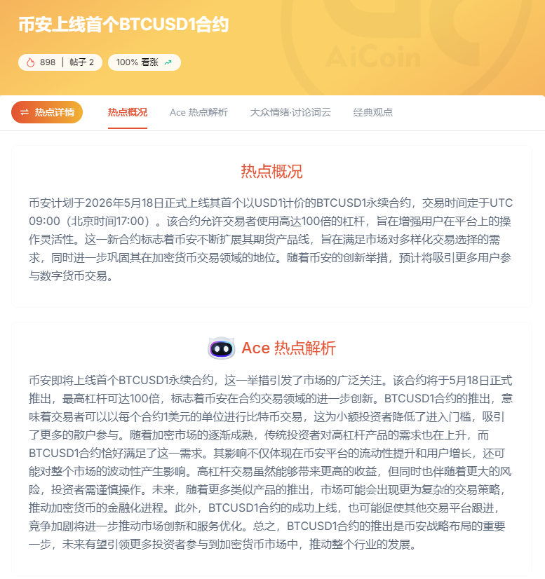 币安为什么要在此时推 USD1 合约？这 3 个隐藏的红利逻辑你必须懂！_aicoin_图2