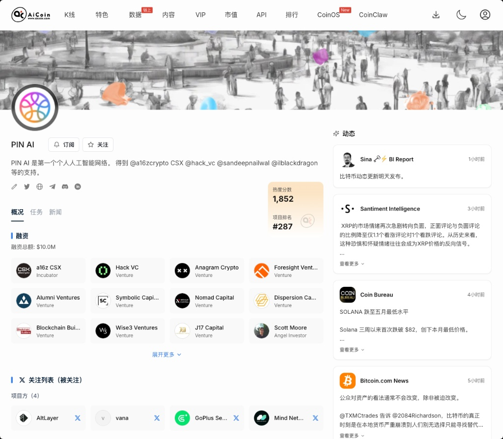 空投雷达:PIN AI 明牌积分, 0 成本上车!_aicoin_图2 空投雷达:PIN AI 明牌积分, 0 成本上车!_aicoin_图2