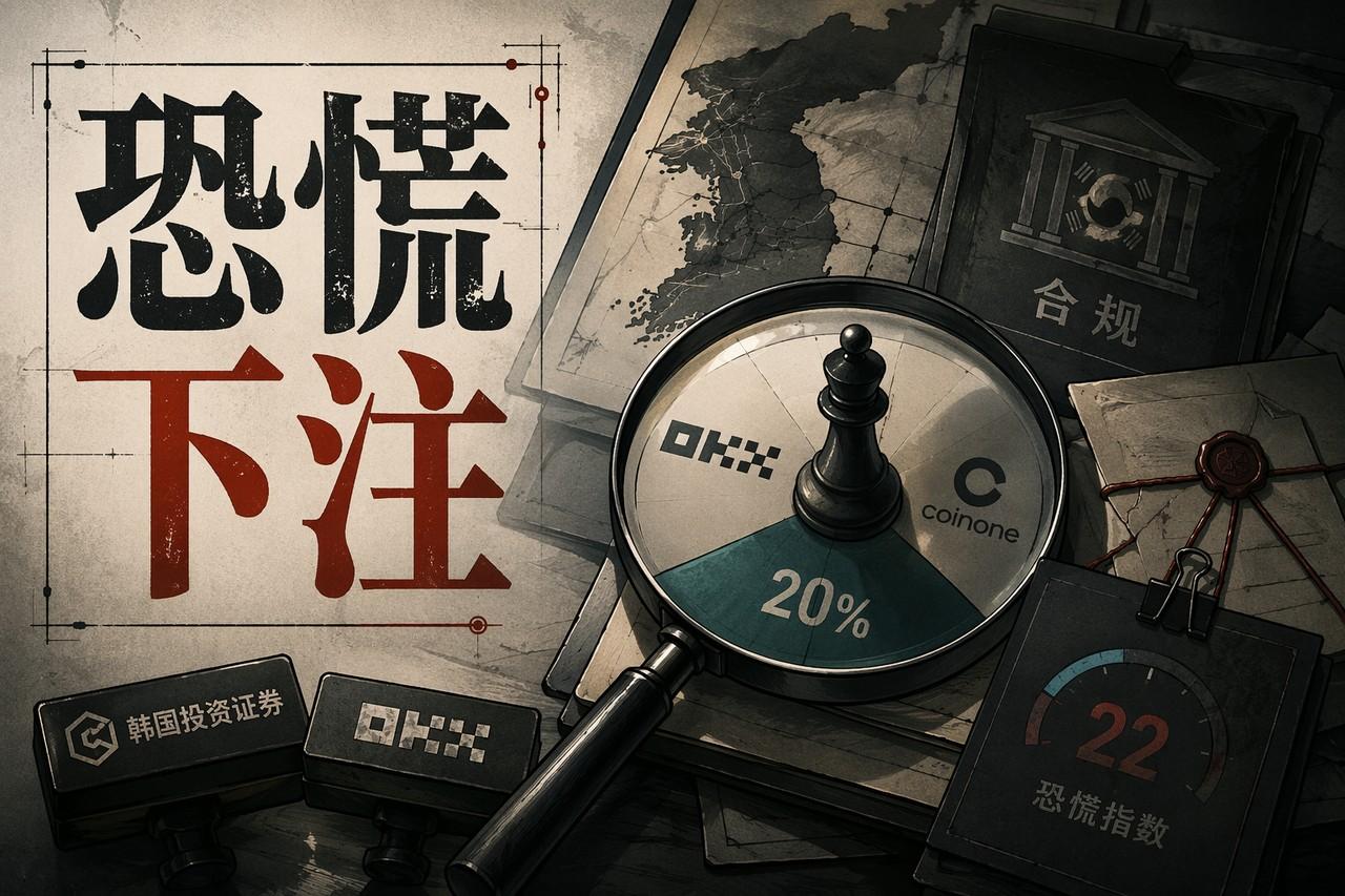 恐慌指数22，韩券商与OKX押注Coinone