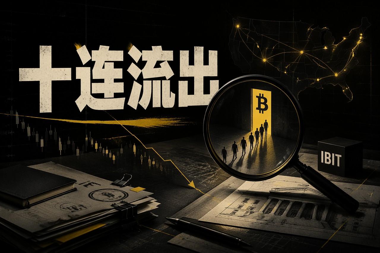 美国比特币现货ETF十连流出：IBIT带头撤资