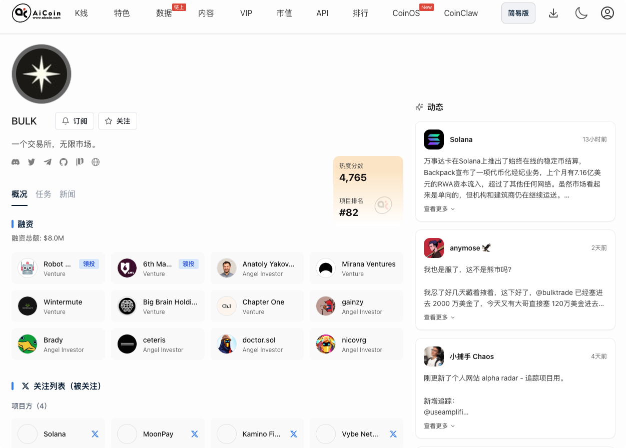 空投雷达:BULK早期埋伏攻略_aicoin_图2 空投雷达:BULK早期埋伏攻略_aicoin_图2