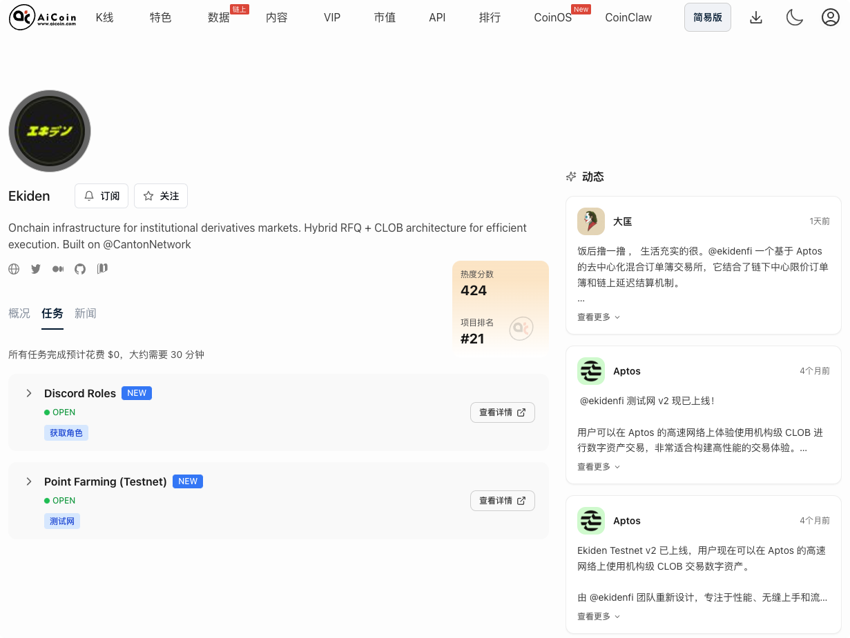 Airdrop Radar: Ekiden Profit Guide_aicoin_Image3 Airdrop Radar: Ekiden Profit Guide_aicoin_Image3
