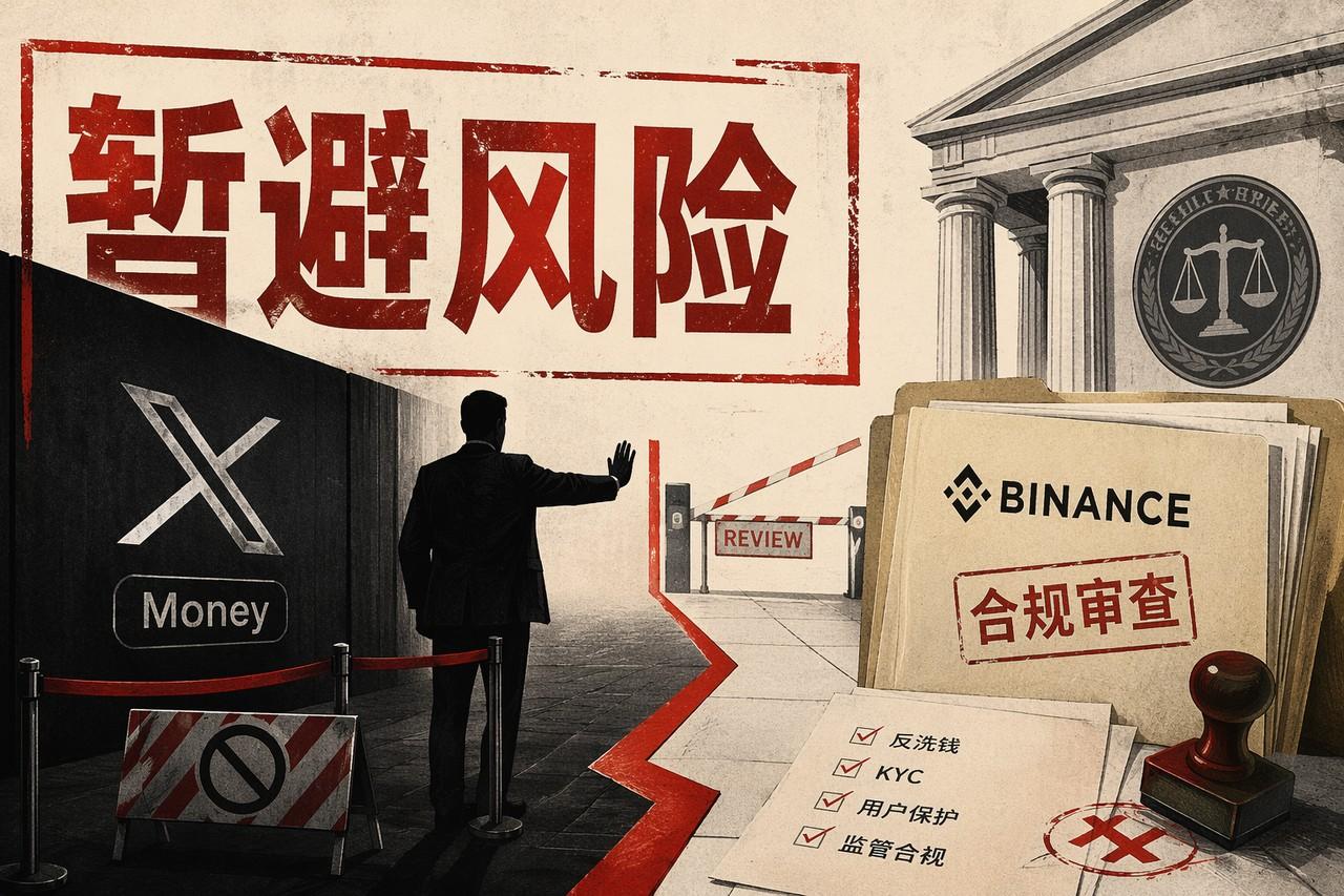 X Money暂避加密风险，币安合规梦再受挫