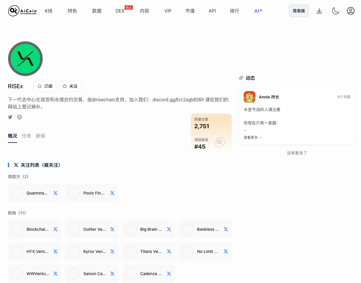Airdrop Radar: RiseX Zero Cost Scoring Guide_aicoin_Image2