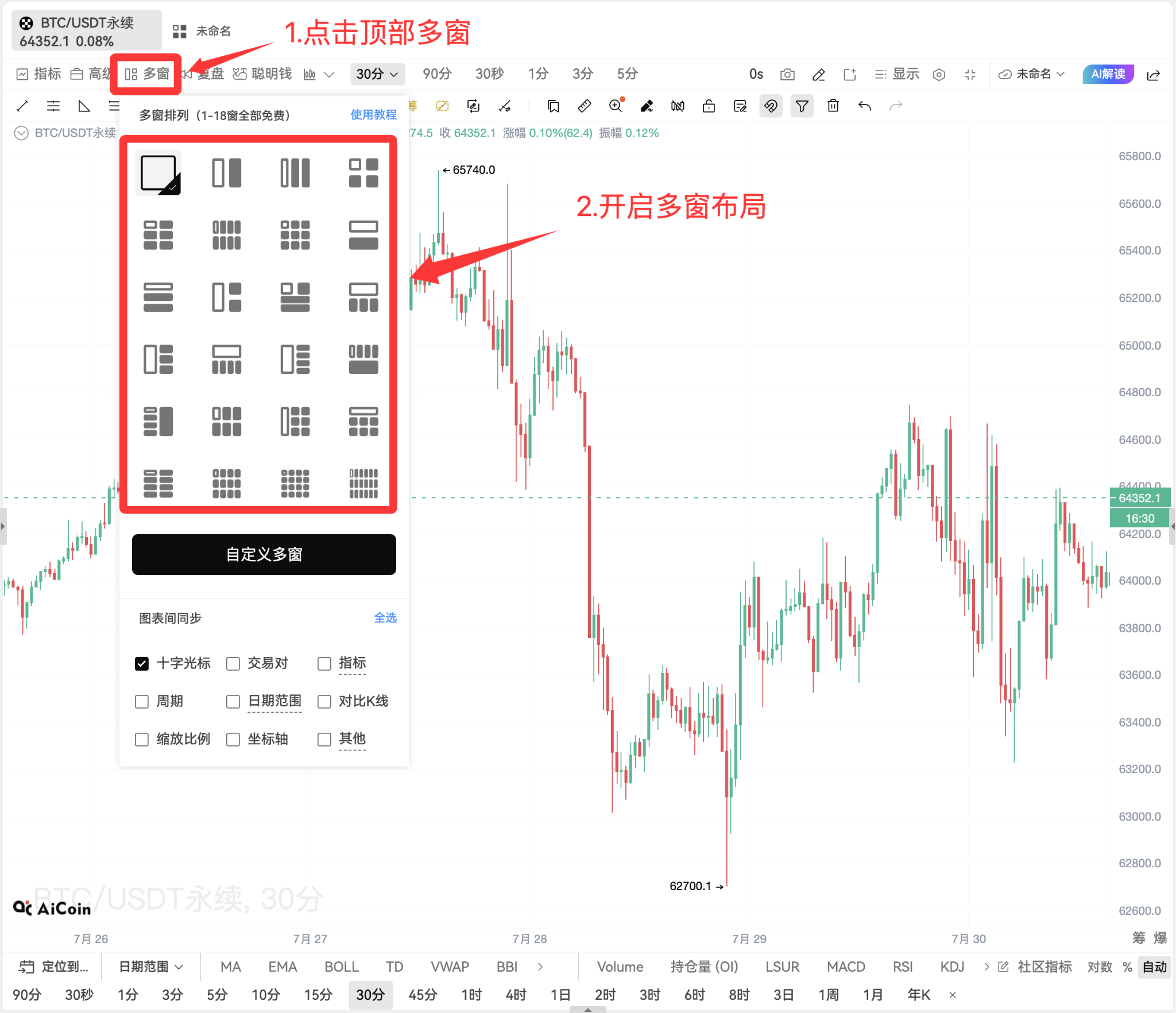 一块屏幕,同时盯住多个行情_aicoin_图1 一块屏幕,同时盯住多个行情_aicoin_图1