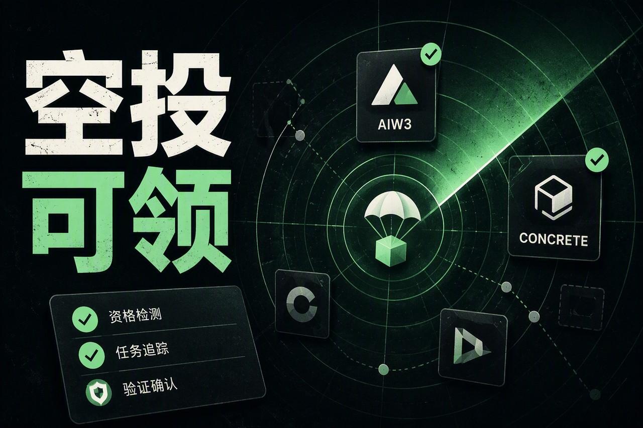 空投早报｜AIW3 可领、Concrete 确认