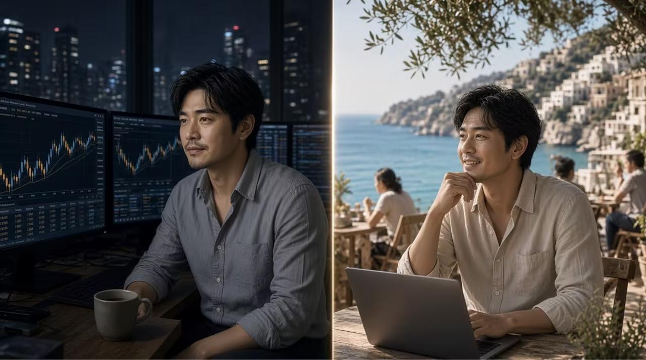 凌晨四点,还是旅居看盘?35岁被裁前后,金融人到底在过哪种生活_aicoin_图1 凌晨四点,还是旅居看盘?35岁被裁前后,金融人到底在过哪种生活_aicoin_图1