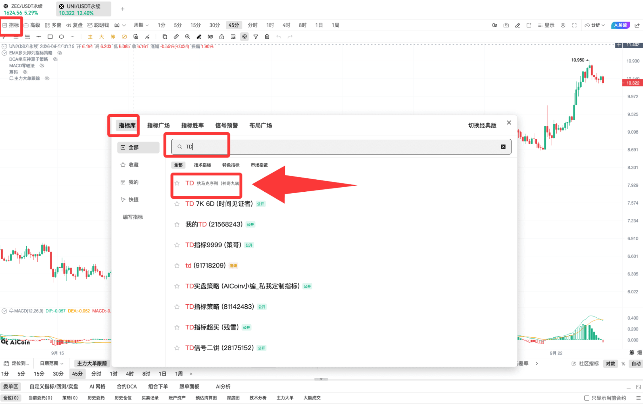 币须会技术|妙用 TD,在上涨中追高入场_aicoin_图3 币须会技术|妙用 TD,在上涨中追高入场_aicoin_图3